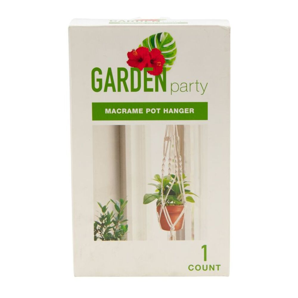 Garden Party Macrame Plant Hanger Indoor White Planter Boho Style